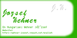 jozsef wehner business card